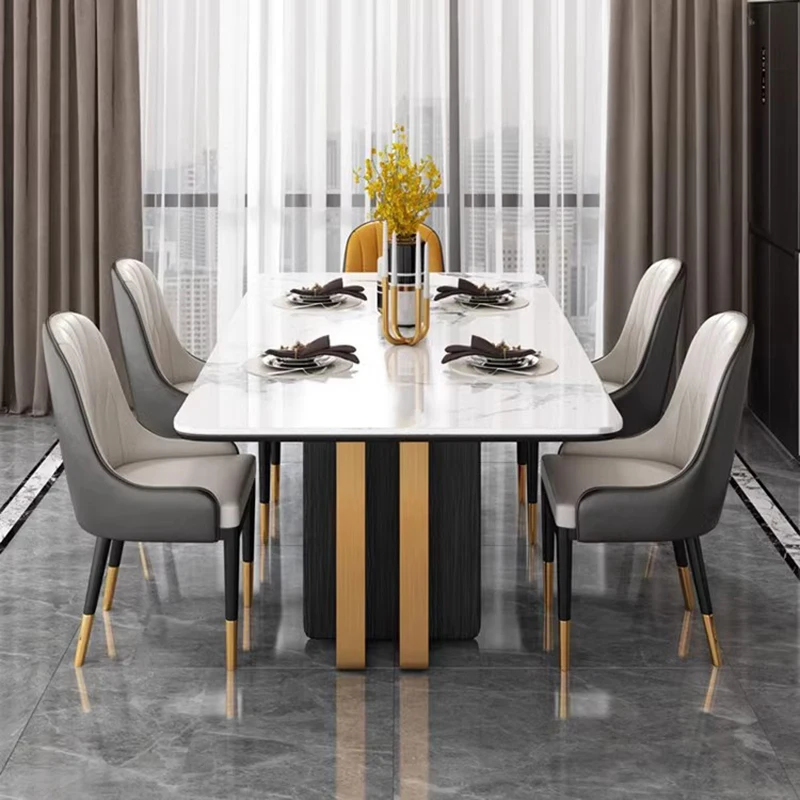 

Nordic Marble Table Living Room Kitchen Side Mobile Luxury Dining Table Modern Console Hall Mesa De Jantar Balcony Furniture DWH