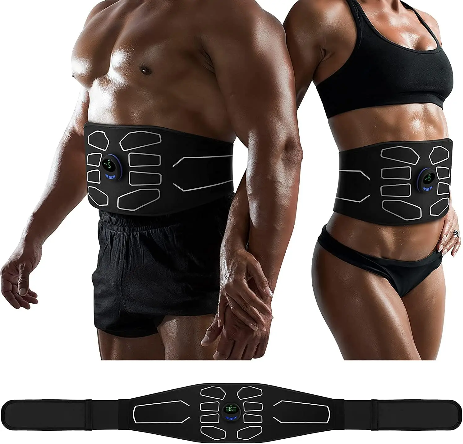 

Ab Stimulator Machine, Abdominal Muscle Toner Fitness Training Gear for Home Use