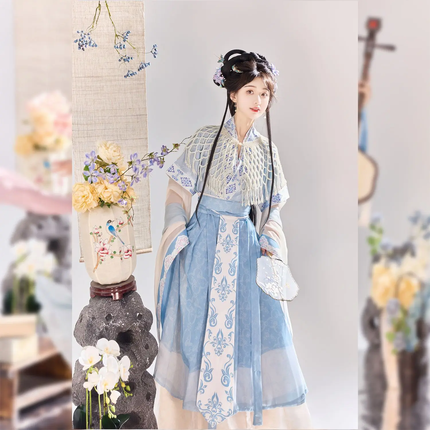 Wanqin Original Hanfu Suit, Wei Jin Reconstructed Gown, Divine Modified Traditional Clothing, Chinese Women Halloween Costume