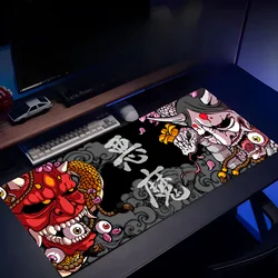 Game mouse pad Japanese samurai devil mousepad black ghost face gamer desk mat mouse pad carpet gaming accessories table pad