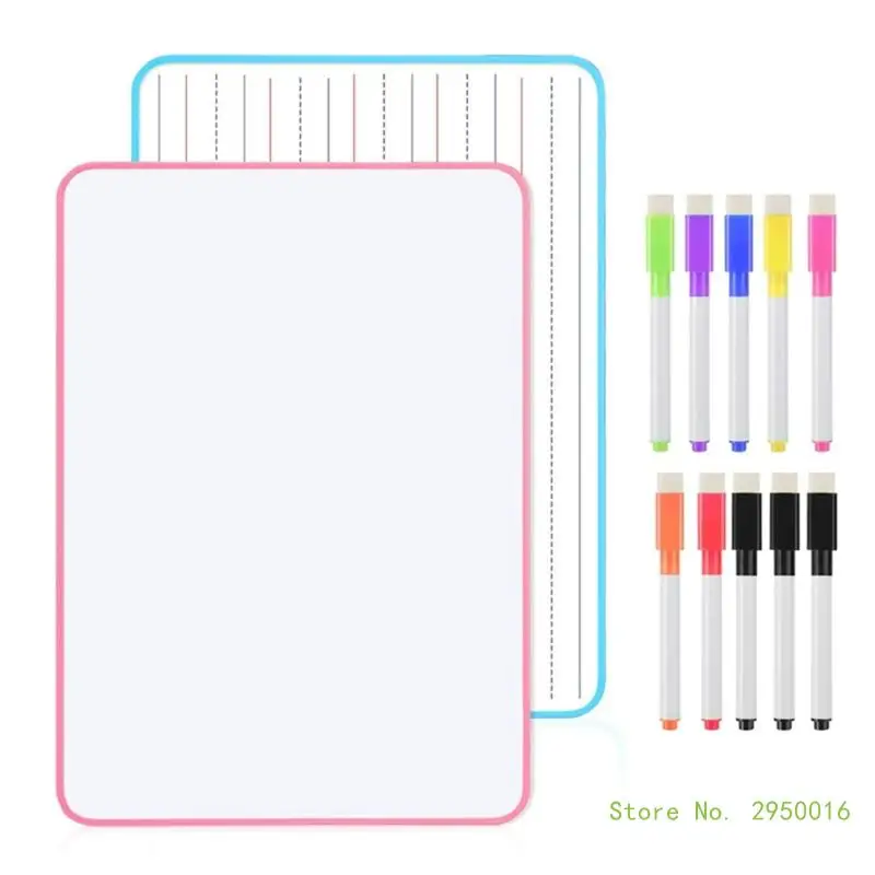 Double Sided Whiteboard Whiteboard Dry Erases White Boards with Lines Ruled Writing Board for Office School Use