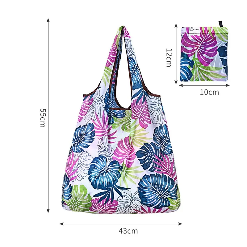 Shopper Bag Foldable Portable Eco Bag Handbag Large-Capacity  Women Shoulder Bag Home Organization Supermarket Shopping Tote Bag