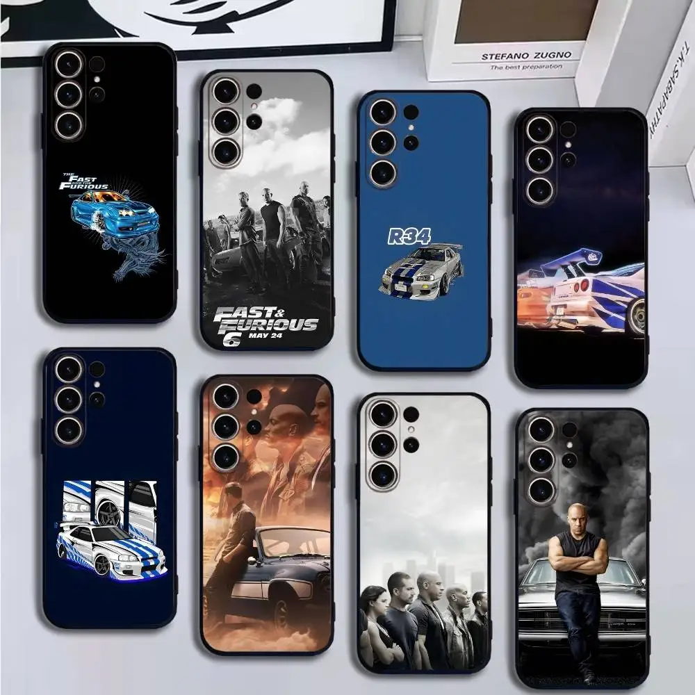 

F-Fast e F-Furious Moive Phone Case For SamsungS25,24,21,22,23,30,Ultra,20,Plus,Fe,Lite,Note,10,9,Soft Black Cover