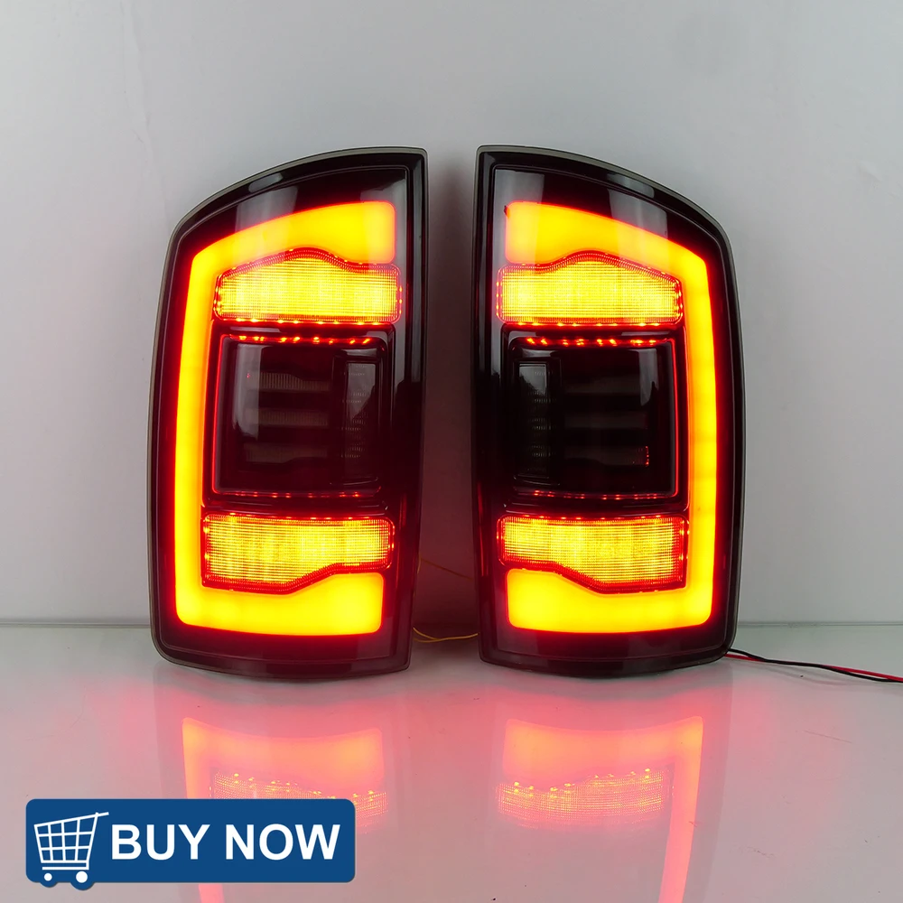 

Для Dodge Ram 1500 2500 3500 2002-2006 автоматические задние фонари в сборе, обновленный светодиодный эффект запуска, мигающие автомобильные задние фонари, аксессуары