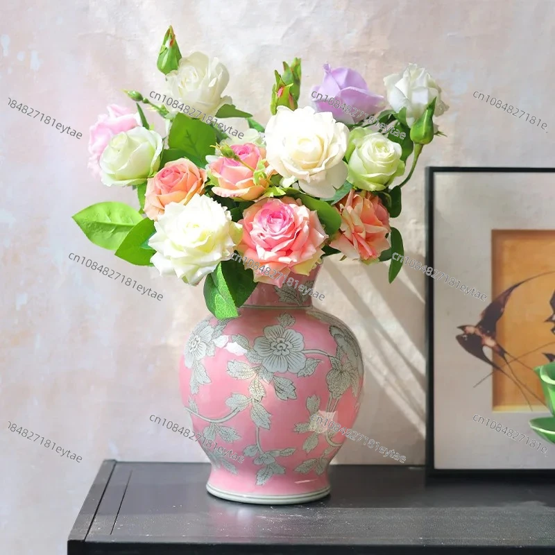 Blue and White Porcelain Retro Vase, Chinese Ceramic Flower Arranger, Home Decor Accessory