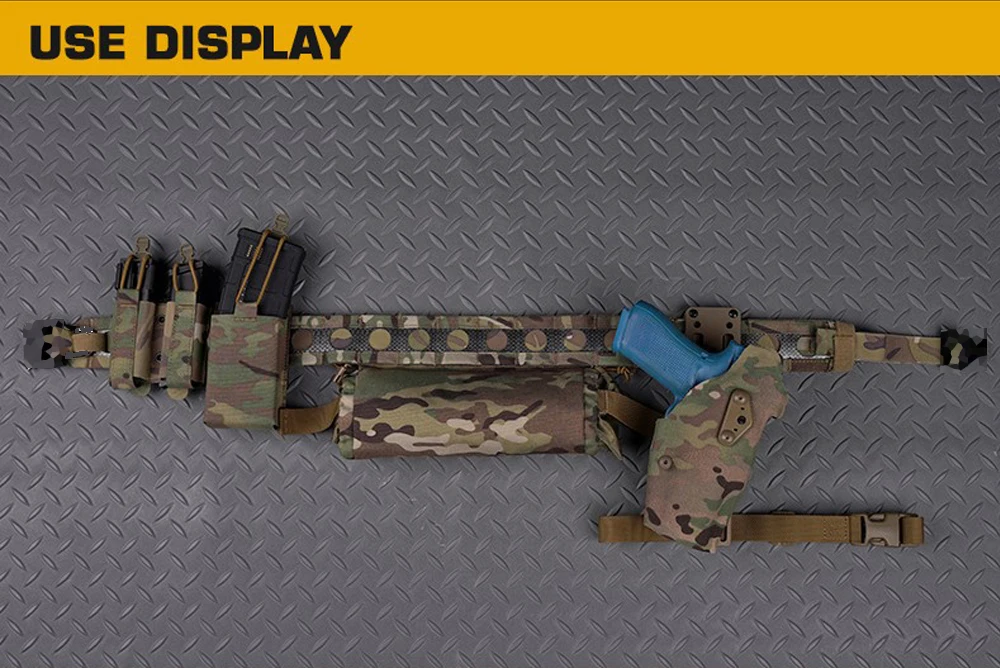 Taktischer Gürtel Ferro Style Bison Kampfgürtel Ranger Grün für Jagd Airsoft MOLLE-Gürtel mit Schnellverschluss-Schnalle Leichtgewicht – Detail 10