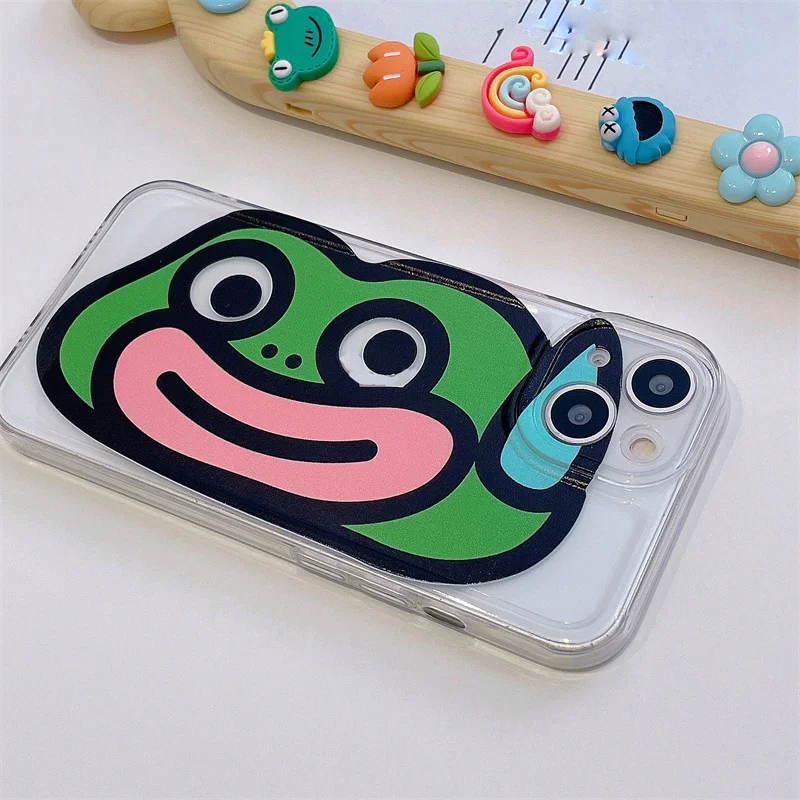 Speechless Frog Phone Case For iPhone 14 13 12 11 Pro XS MAX XR 7 8 Plus Mini SE2020 Silicone Cover Cases