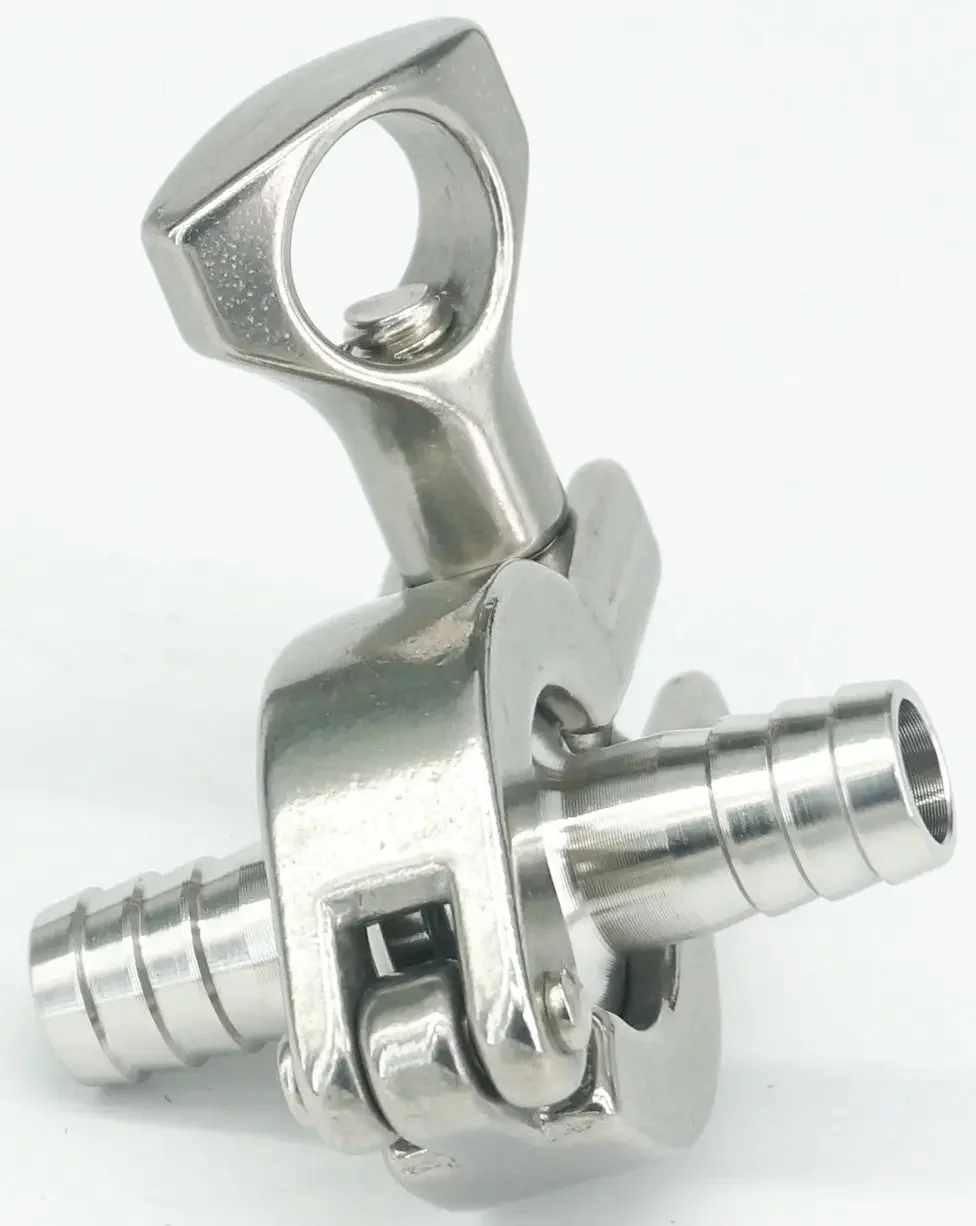 10/12. Mata selang, 7/16/19/25/32/38/45/51/57/63/76mm selang Barb x 0.5 "1.5" 2 "Tri Clamp Set 304 Stainless sanitasi Fitting tri- buatan semanggi