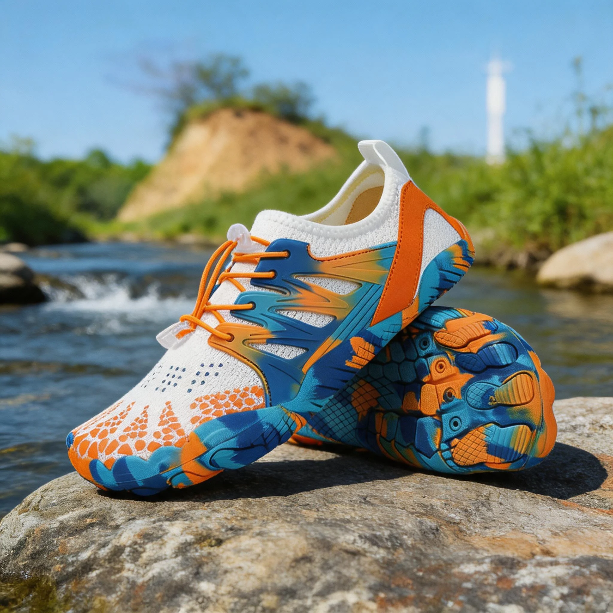 Men's and Women's Quick-Dry Mesh Outdoor Shoes: Hiking, Fishing, River Trekking, Swimming, Fitness, and Wading Shoes