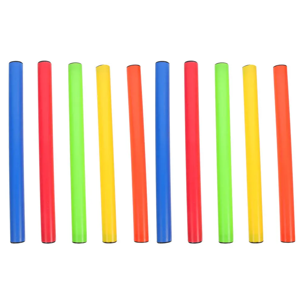 

10Pcs Relay Lightweight Plastic Antiskid Track Standard Size School Competition Racing Sticks Outdoor Sports