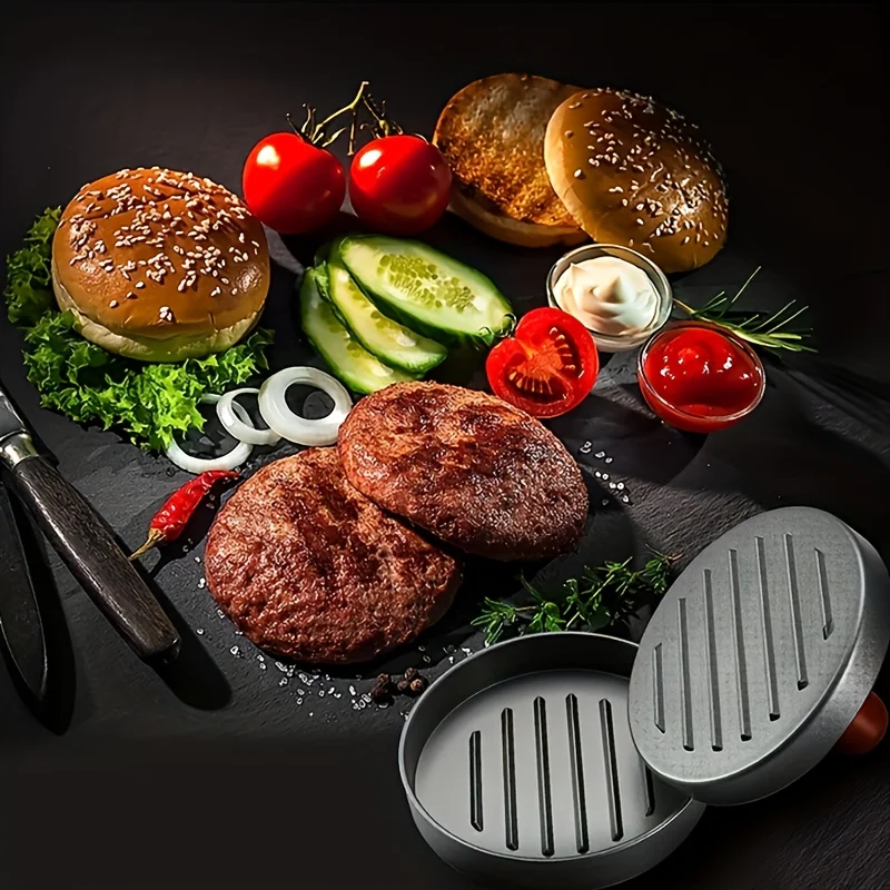 1PC Burger Press Non-Stick Hamburger Press Patty Maker Mold | Meat Beef Cheese Veggie Burger Maker For Grill Griddle BBQ Barbecu