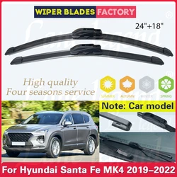 Car Wiper Blades For Hyundai Santa Fe Classic MK4 TM 2019 2020 2021 2022 Front Window Windscreen Car Accessories U J Hook 24