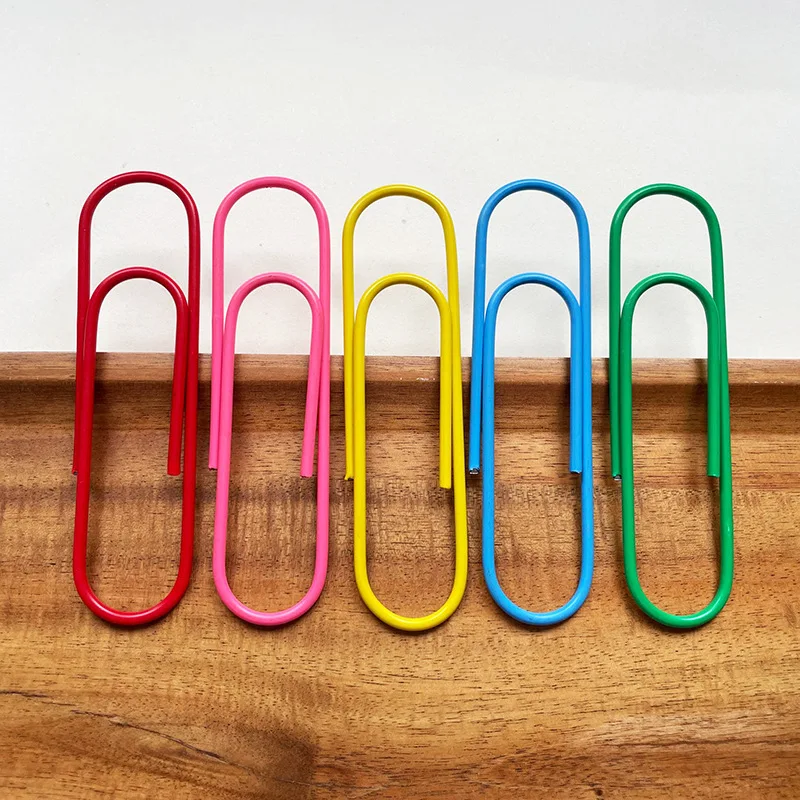 

10 Cm Super Large Paperclips Colored 4 Inch Paper Clips Vinyl Coated Assorted Clips For Office