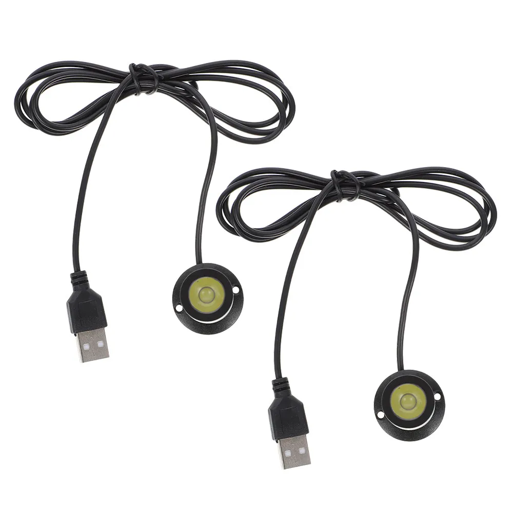 

2 шт. маленьких светодиодных светильников для витрин, питание от USB, для демонстрации ювелирных изделий, компактные, с регулируемым углом наклона, для внутреннего освещения витрин