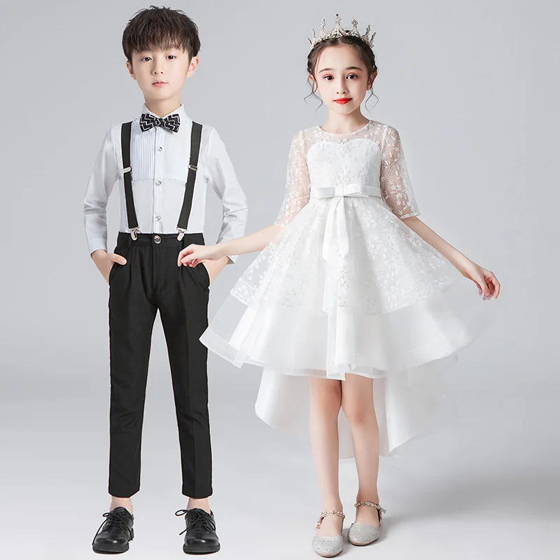 Children's formal dress boys' suit performance  suit set girls' performance dress choir dress performance suit