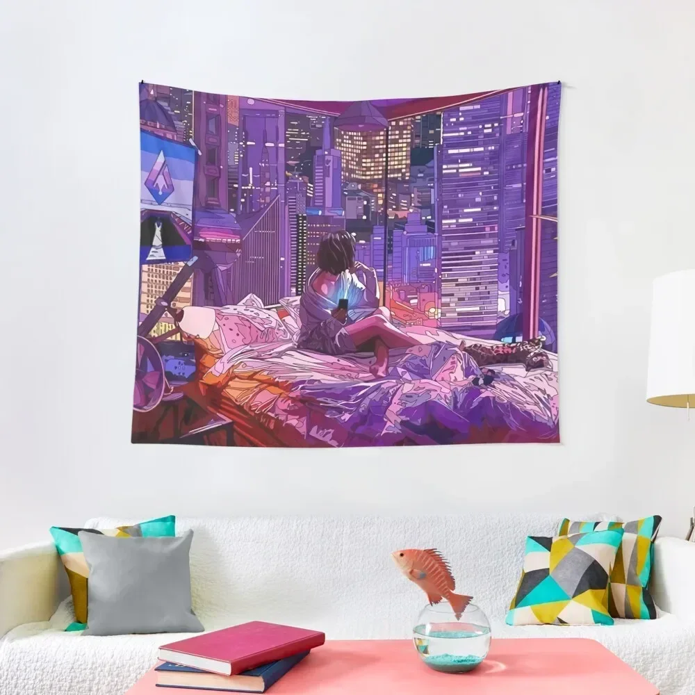 

Cyber chilhop pop Radio Tapestry Wall Decoration Items Outdoor Decor Wallpaper Carpet On The Wall Tapestry