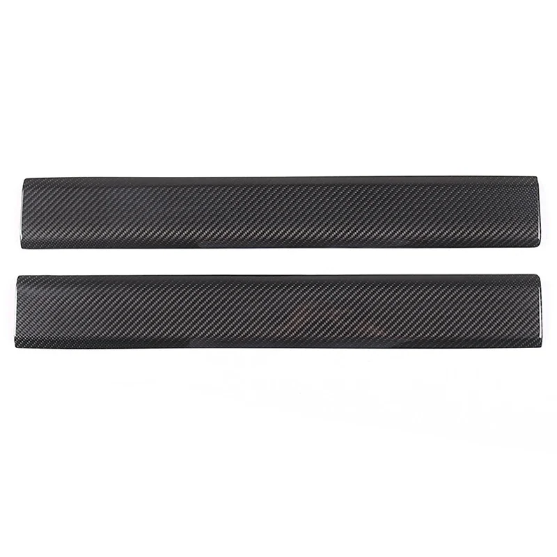 For Tesla Model S 2023+ Car Built-in Door Sill Welcome Pedal Strip Panel Trim Sticker Real Carbon Fiber Auto Accessories 2 Pcs