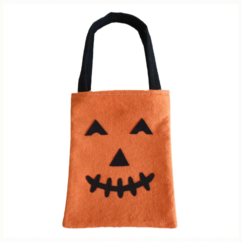 Girls Tote Bag Cartoon Pattern Chic Halloween Basket Large Capacity Halloween Treat Storage Non Woven Fabric Shopping Halloween