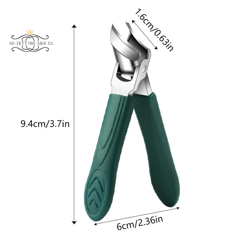 Professioneller schräger Nagelknipser, breite Backenöffnung, spritzwassergeschützt, Nagelknipser, Zehennagelzange, Maniküre-Werkzeuge, Edelstahl