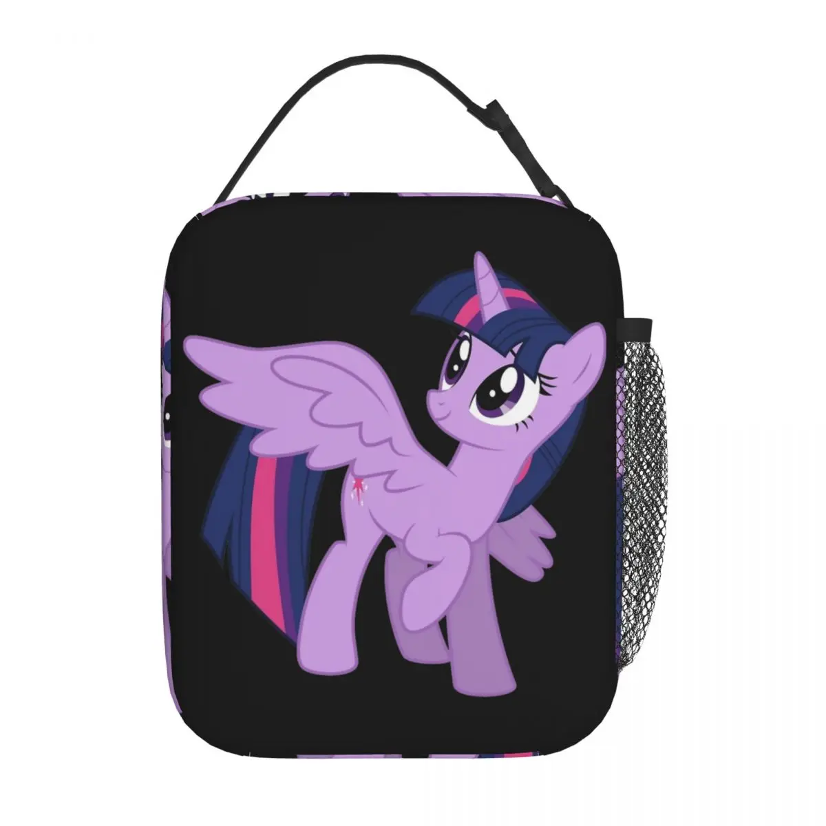 Princess Twilight Sparkle Insulated Lunch Bag Cooler Lunch Container Mlp Portable Tote Lunch Box Bento Pouch Office Travel