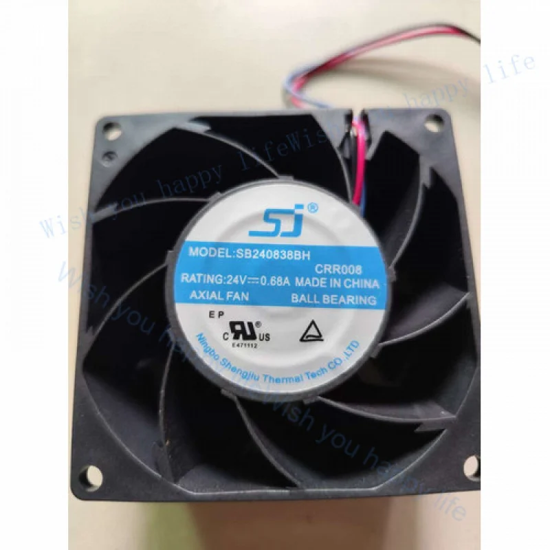 LL 1 PCS  Fan  DC24V 0.68A 8038 8CM 3 Wire cooling fan SB240838BH