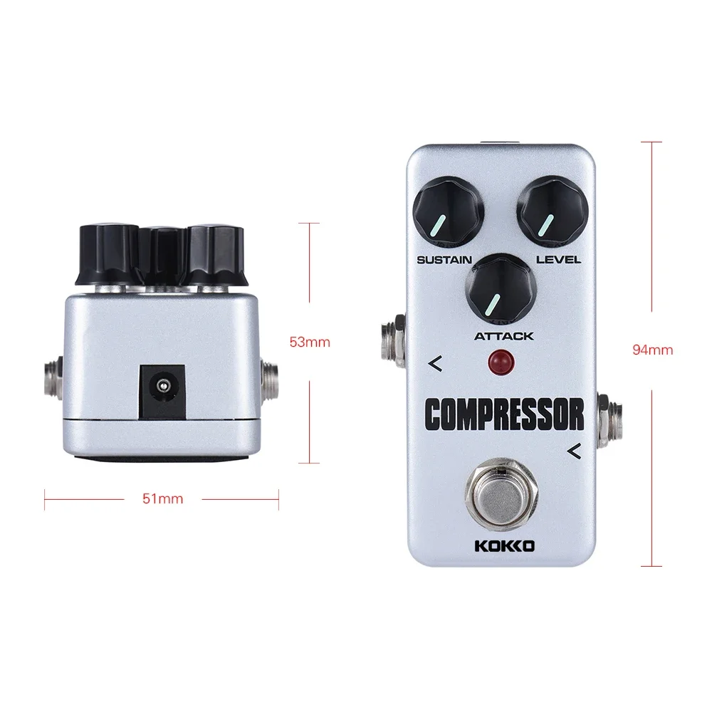 KOKKO Electric Guitar Effect Pedal FCP2 Compressor Effect Pedal True Bypass Mini Single Guitar Pedal Guitar Accessories & Parts