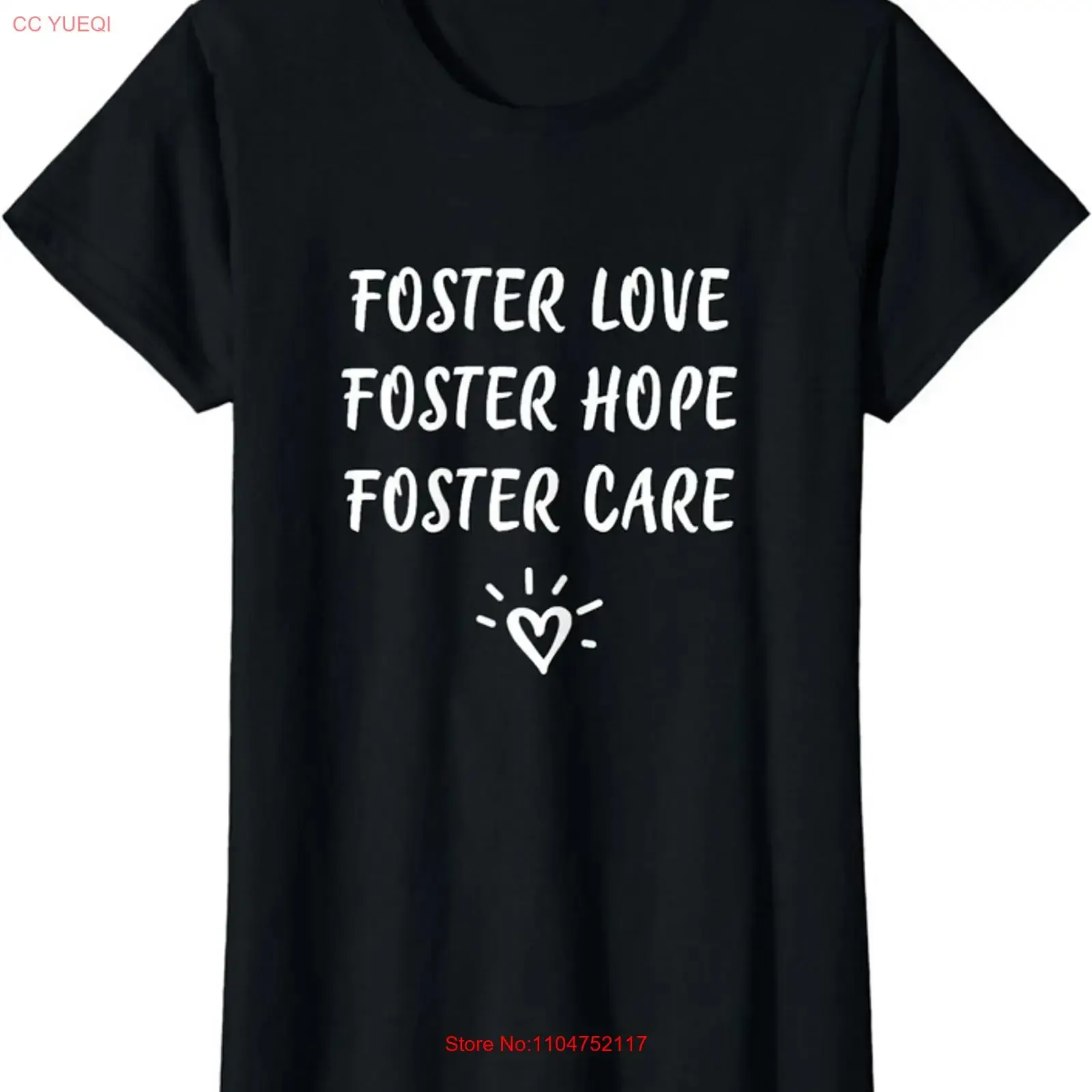 Foster Love Hope Care Adoption Pro Ladies' Crewneck T Shirt long or short sleeves vintage Washed Breathable Soft Casual homme
