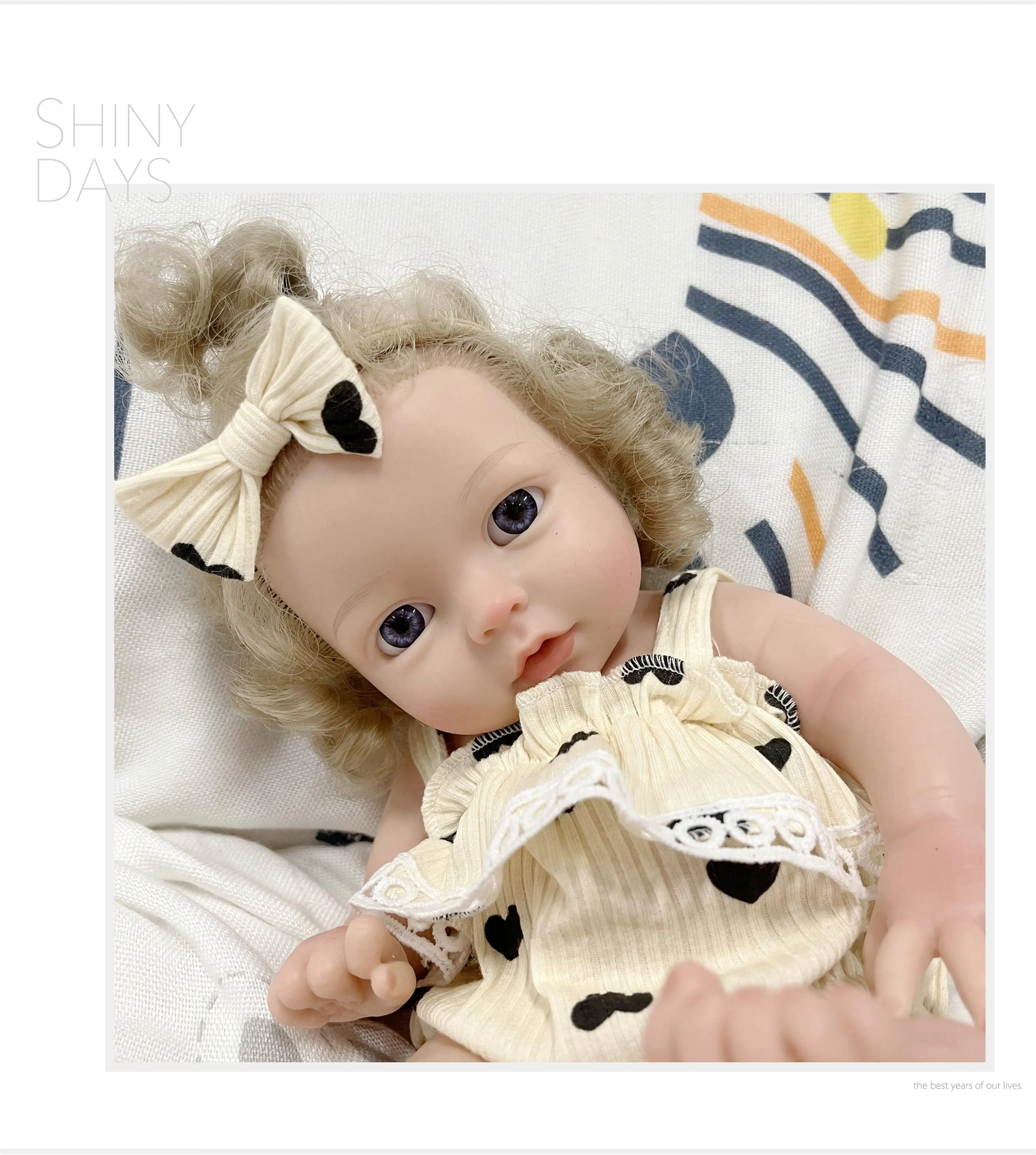 13Inch Full Solid Silicone  Reborn Baby Doll Very Soft Touch Fresh Color Reborn Dolls for Girls