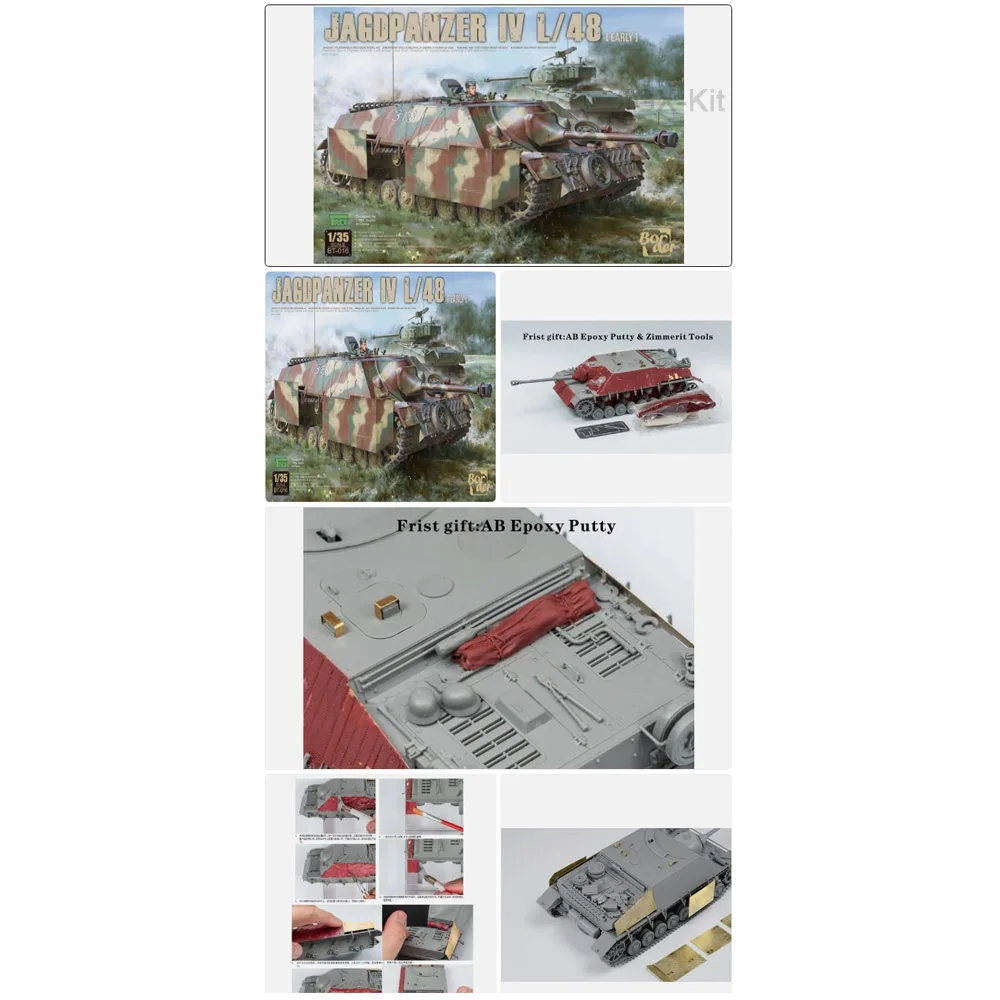

Border BT016 1/35 Scale German Jagdpanzer IV L/48 Early Tank Destroyer Vehicle Plastic Assembly Model Building Kit Hobby Craft