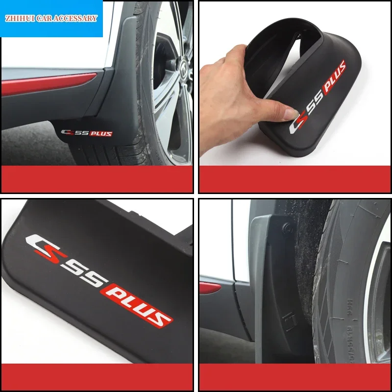 For Changan CS55PLUS Restyling CS55 Plus 2024 Car Mudguards Plastic Fender Cover Flares Splash Guard Cover Mud Flaps Accessories