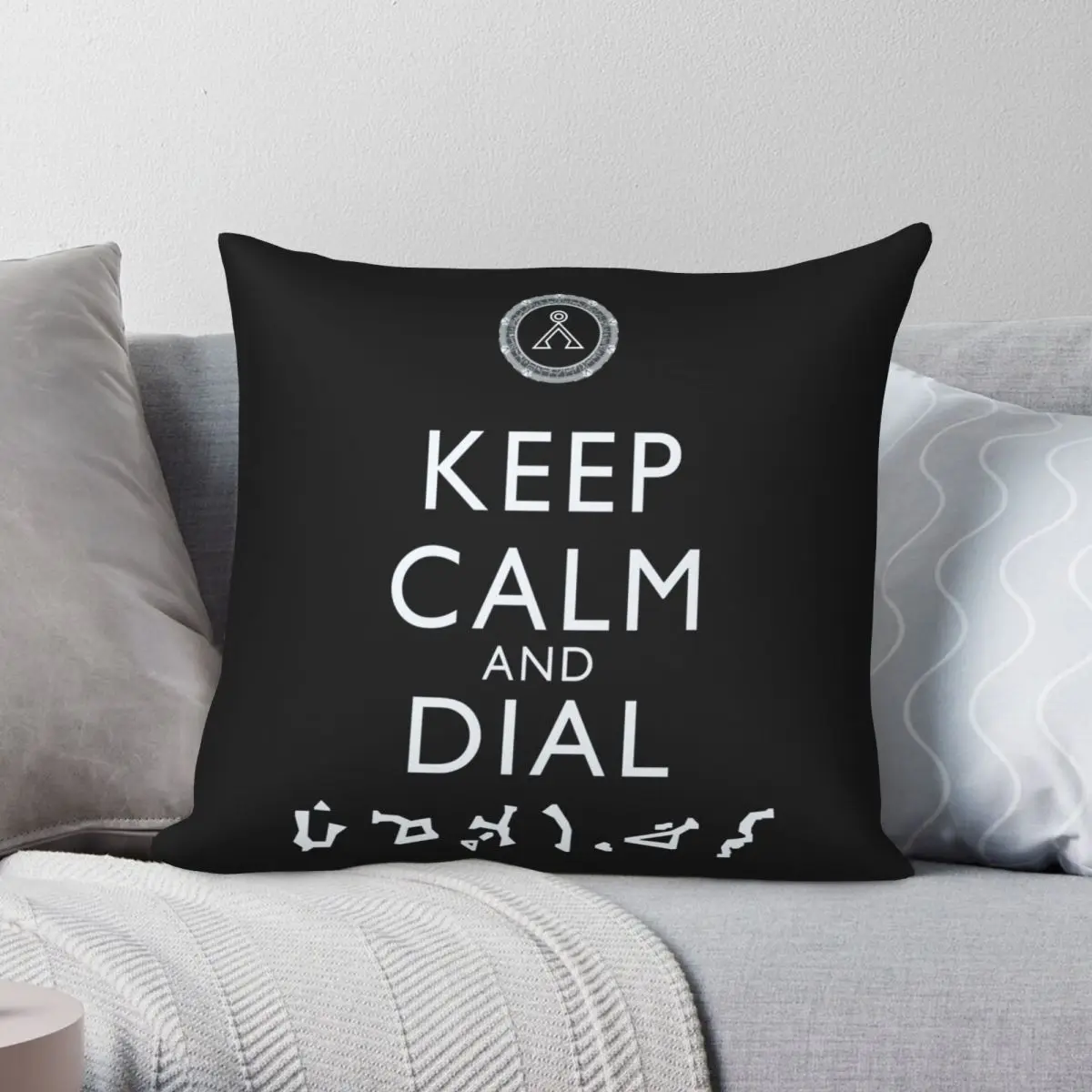 Keep Calm And Dial Earth Square Pillowcase Polyester Linen Velvet Printed Zip Decorative Pillow Case Home Cushion Cover 18