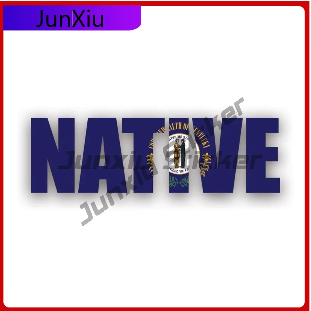 

Kentucky Native Sticker Scratch Resistant Sun Resistant Vintage For Rear Windshield Helmet Bumper Removable Easy To Remove