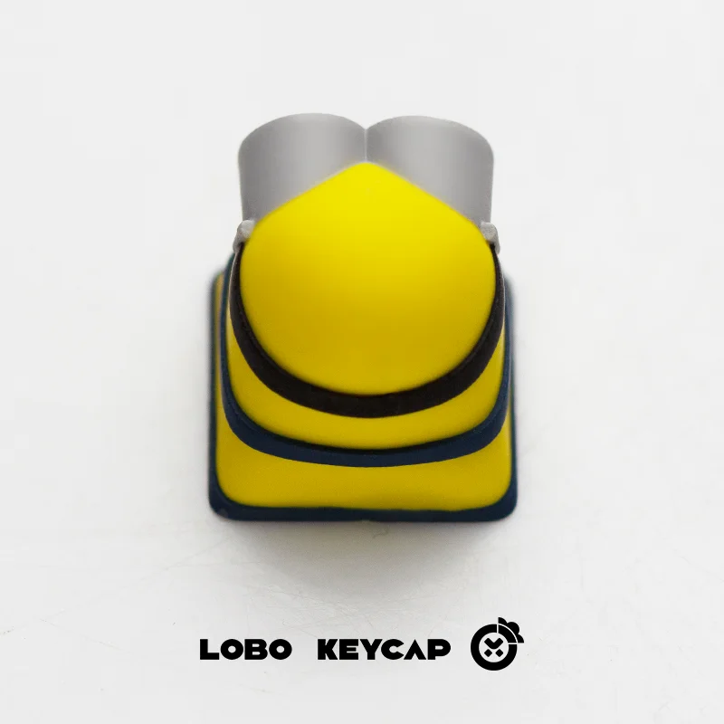 2024 nuevos Minions Bob tema único periférico de animé lindo diseño de personalidad arte de resina teclas de teclado mecánico regalo de cumpleaños