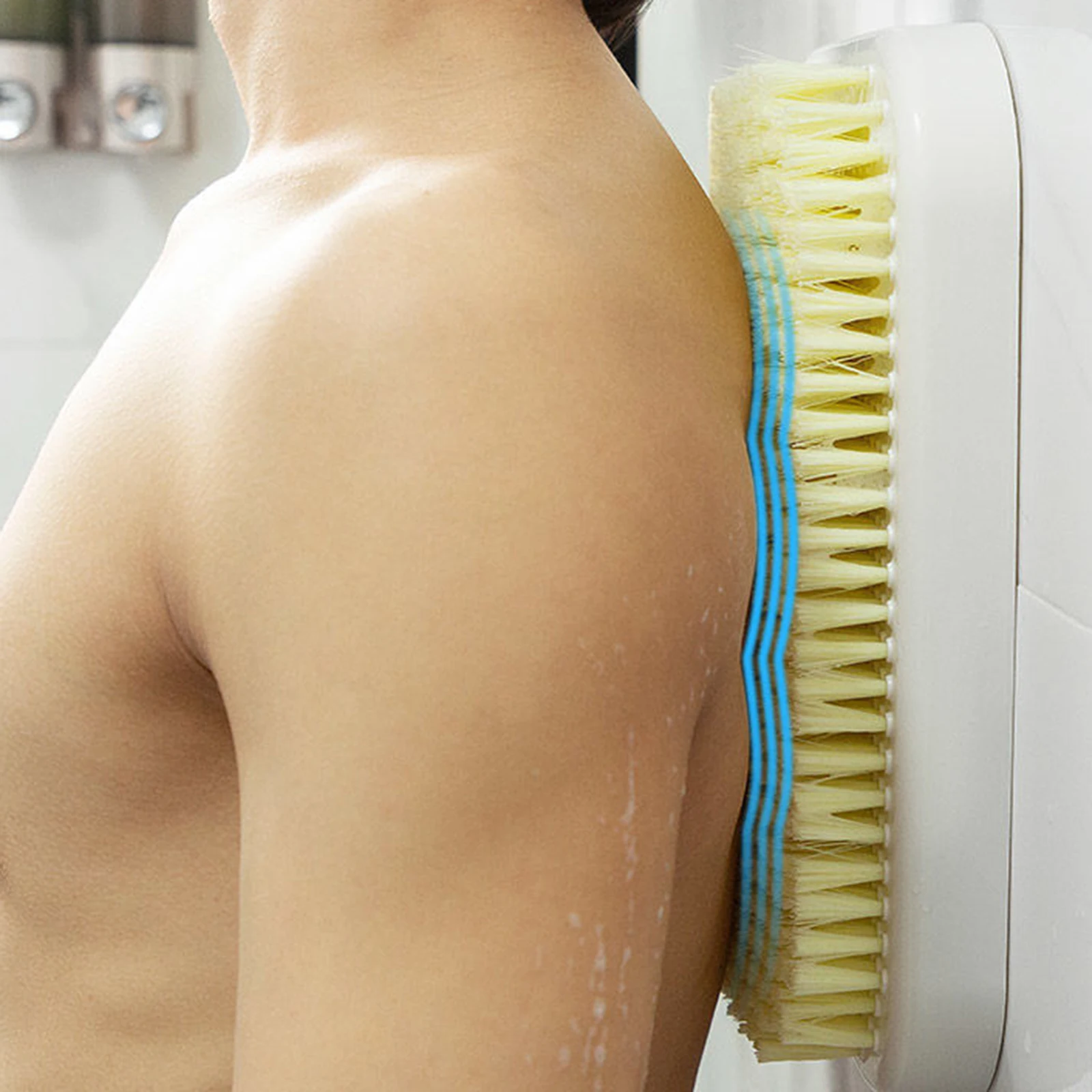 แปรงขัดหลังอุปกรณ์ทําความสะอาดห้องน้ําขนาดใหญ่ติดตั้งง่ายแปรงขัดผิวหลังอุปกรณ์นวดสําหรับอาบน้ําในครัวเรือนผู้ชาย