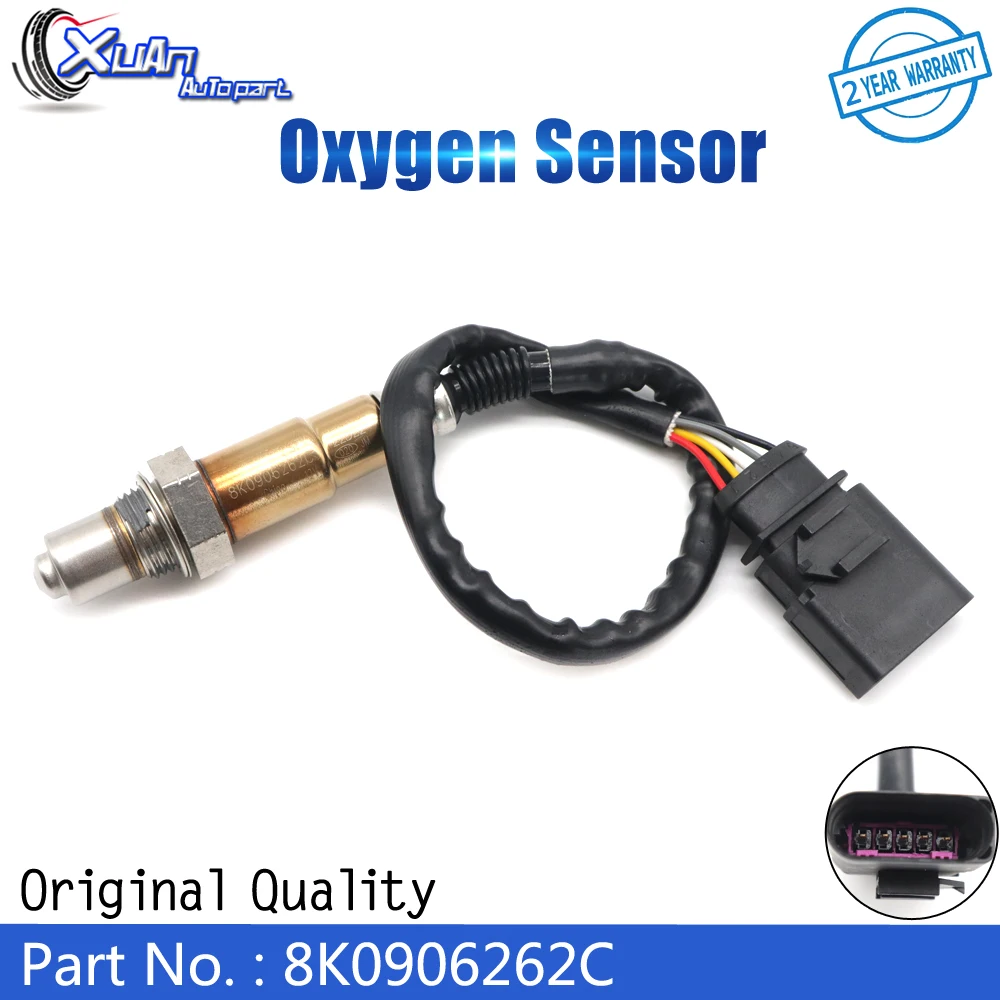 XUAN Upstream Front 5-Wire Air Fuel Ratio Lambda O2 Oxygen Sensor 8K0906262C for Audi A4 A5 Q5 Q7 1.8L 2.0L 11-17 8K0 906 262C