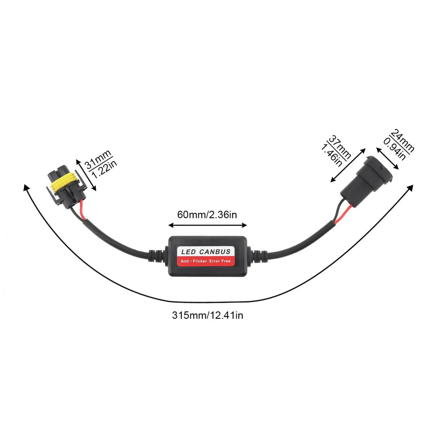 H11 / H8 / H9 Car Headlight Adapter Anti Flickering Resistor Decoder LED Canbus Decoder Car Headlights  Error Free Resistor