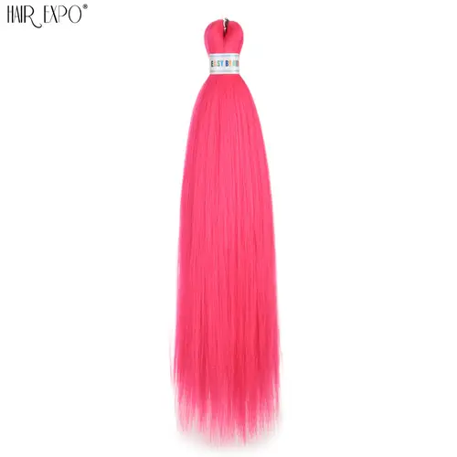 26Inch Easy Braids Hair Synthetic Colourful Pre Stretched Braiding Hair Extensions Jumbo Braids Ombre Yaki Long Straight Hair - Image 25