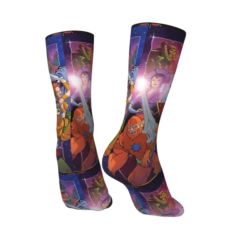 Cool He Man Master Of The Universe Socks Women Men Warm 3D Printing 80s Cartoon Funny Basketball Sports Socks