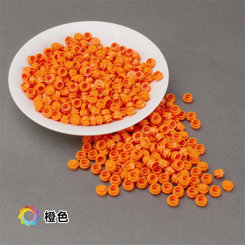 Compatibel met LEGO 6141 Plaat 1x1 Ronde Bakstenen Speelgoed DIY Onderdelen Moc Transparant Blauw Bouwstenen 4073 Oceaan Zeewater huis