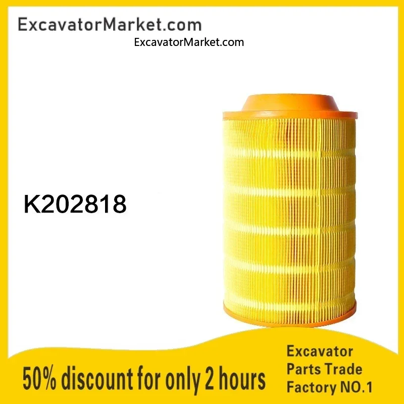 For Futon Aolin auto light truck air grid air filter air filter (PU glue) K202818 maintenance filter excavator Spare