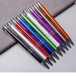 20pcs Fashion Metal Ball Pen Custom Ballpoint Color Pens Advertise Promotional Gift Cheap Event Premium Giveaway Pen