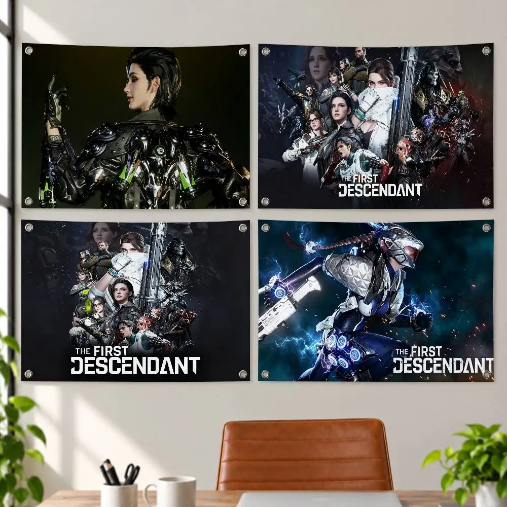 Video Game The First Descendant Aesthetic Wall Tapestry Flag Printed Wall Hanging Living Room Party Outdoor Decor