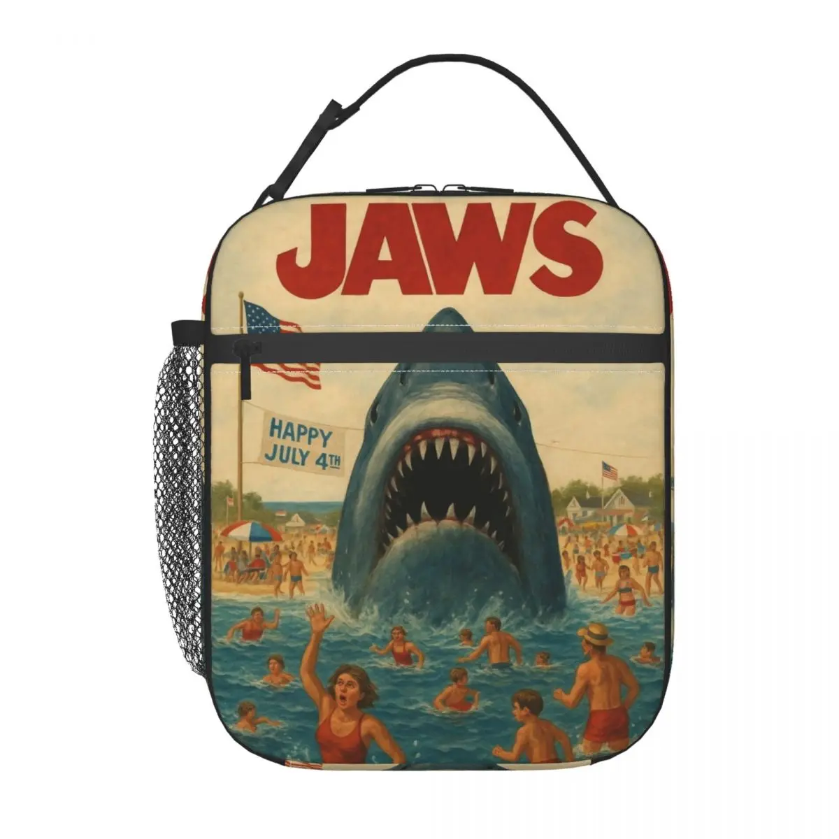 

Jaws Th Anniversary Accessories Insulated Lunch Bag For Office Food Box Portable Thermal Cooler Lunch Box