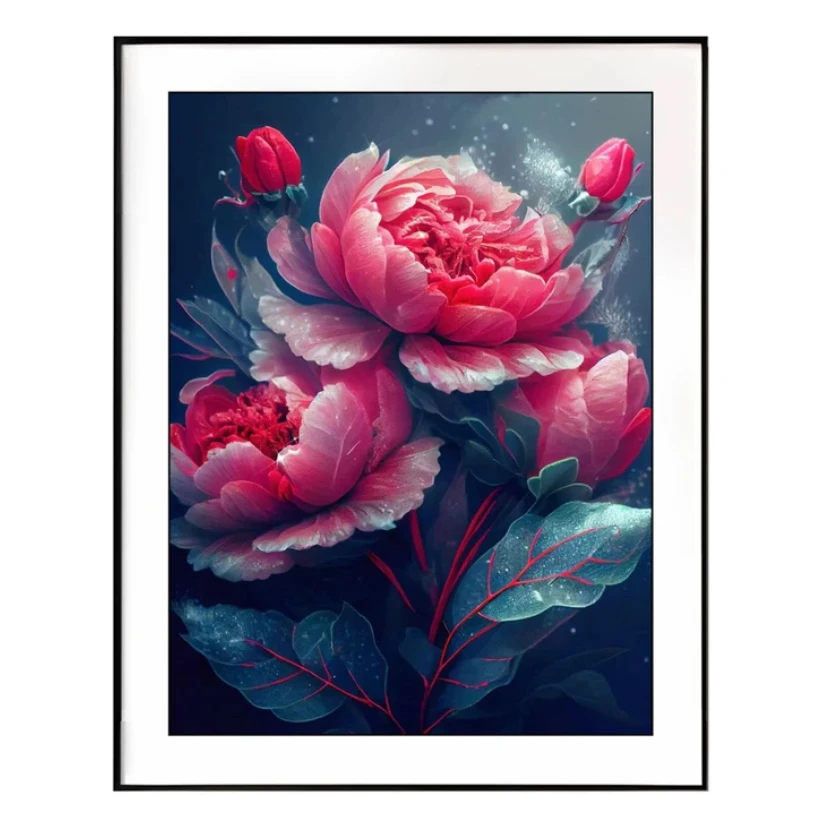 

14CT 38X51 см красные цветы рукоделие, набор для вышивки крестом «сделай сам», полный набор для вышивания, вышивка крестиком с принтом, домашний декор