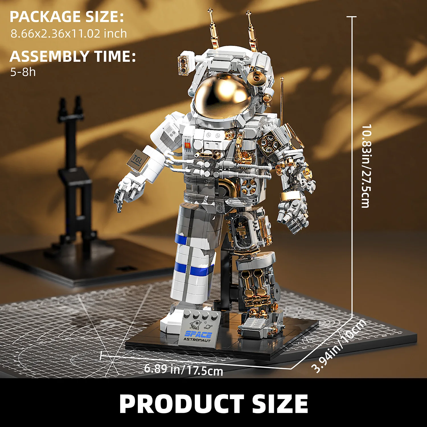 860PCS Building Blocks Toy Astronaut Model 3D Puzzle Aerospace Astronauts Assembly Bricks Educational Toys Set  Christmas Gifts