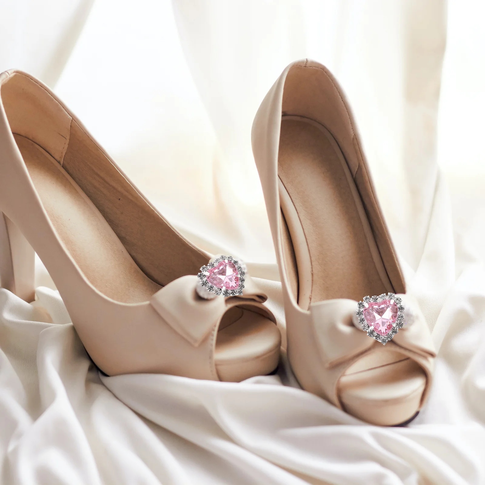 

12 шт., зажимы для шнурков, алюминиевый сплав, стразы, сердце, сделай сам, зажимы для обуви, украшения, аксессуары, съемные подвески для обуви