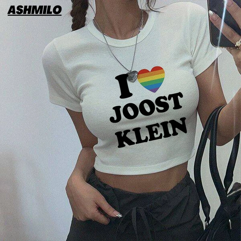 I Love Joost Klein Vintage Singer T Shirt 2024 Fashion Women Crop Top T-shirt Y2k Shirt Cropped O Neck Clothes Classic T-shirt