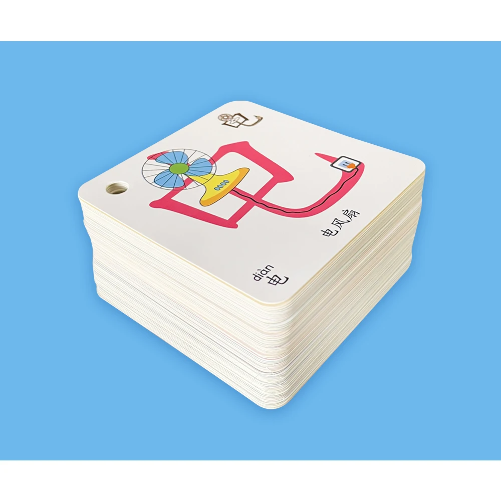 Learning Chinese Words with Pinyin Language Flash Cards Kids Baby Learning Card Memory Game Educational Toy Card for Children