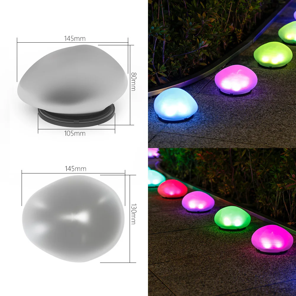 Decoratieve zonnelamp, matte grondlamp, buiten, waterdicht, draagbaar, energiebesparend, lantaarn, kiezelgazonlicht, huis-tuinlamp