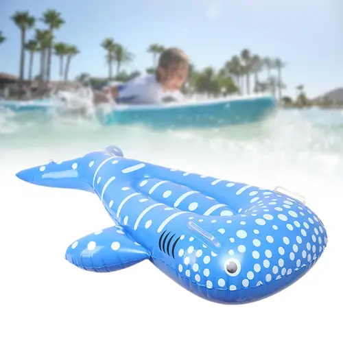 Paseo de ballena inflable para niños en flotador de piscina de 47,2x29,5 pulgadas para verano versátil